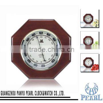 Pearl Wooden Weather Station Clock PW966