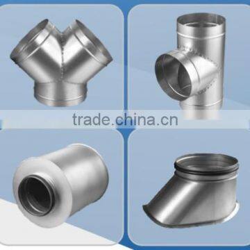 2015 High quality galvanized pipe fitting for ventilation system