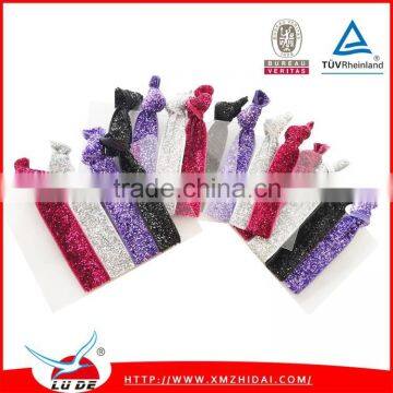 2015 Colorful fashion metallic glitter elastic ribbon For Gift Wrapping /elastic glitter velvet ribbon for decoration
