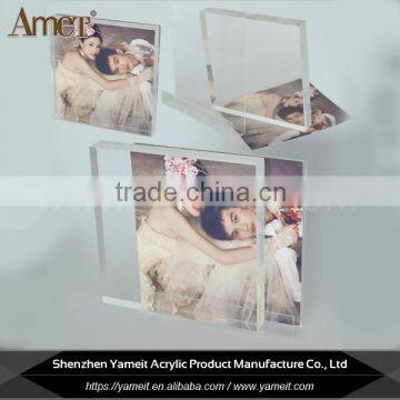 Wholesale carving logo 10mm clear acrylic love photo frame
