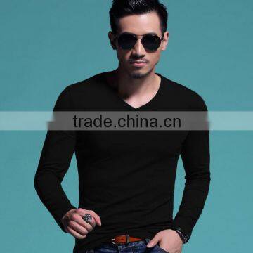 OEM High quality v-neck cotton t-shirts wholesale for mens