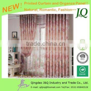 Eco-friendly European Style Printed Polyester Curtain Voile