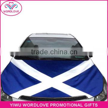 wholesale high quality heat transfer printing waterproof elastic custom car engine hood cover flag for fans cheering