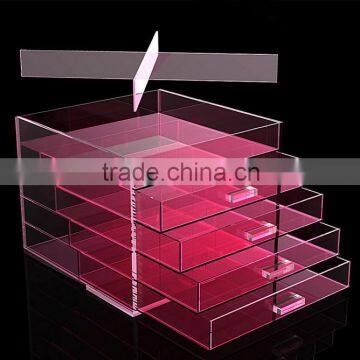 Large Acrylic Makeup Organizer with Drawers Cosmetic Organizer