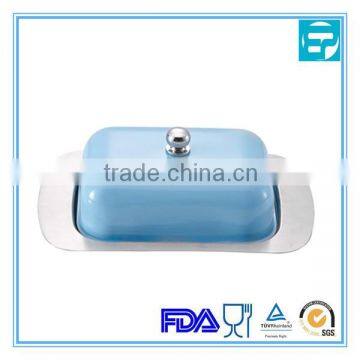 High quality metal steel butter container /butter dish