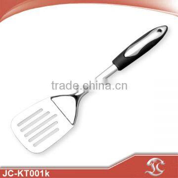 Rubber TPR handle stainless steel compost slotted turner