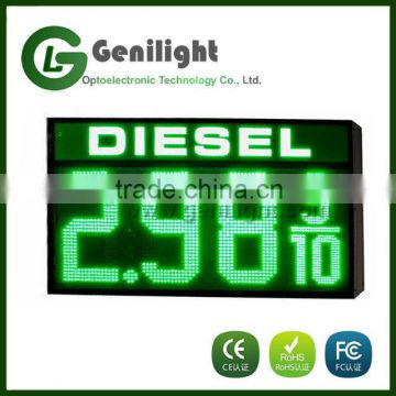 customized inch 4 digit led diesel gas price display sign