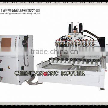 4 Axis Eight Heads Wood Engraving CNC Router Machine with Cheap Price
