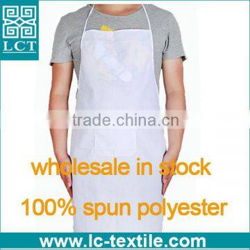 wholesale in stcok bulk cheap white blank bib polyester apron for india