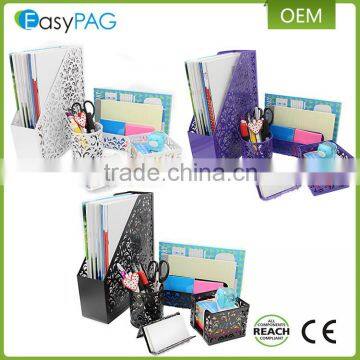 EasyPAG office &amp; school supplies colorful embossing metal desk accessories