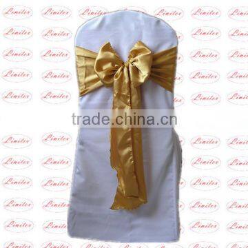 Polyester satin chair sash wedding banquet chair sash organza chair sash