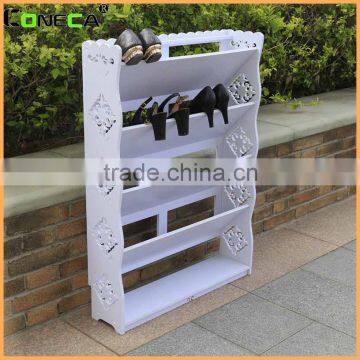 New engraved WPC foam board eco-friendly used for storage shoe rack waterproof shoe rack