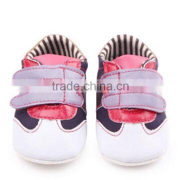 XIAOLIUBAO baby shoes for boys and girls Beautiful and cheap shining 2 hook&loop leather