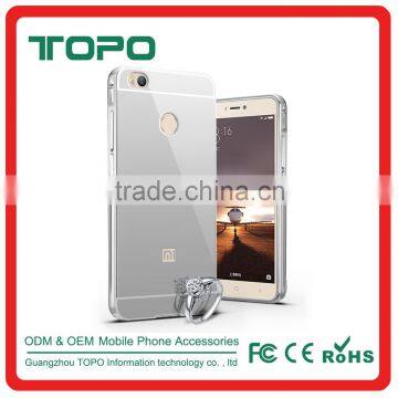 Luxury Aluminum frame Plating mirror Protector good quality cell phone case for xiaomi 4 4s