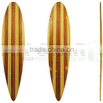 44" maple and bamboo pintail longboard decks