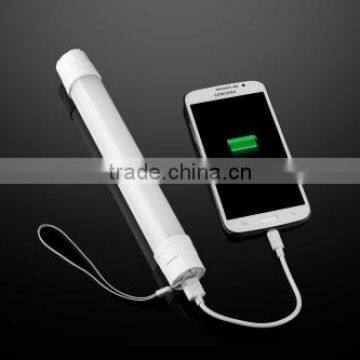 portable LED tube lighting outdoor lighting with USB output for phone charging and sos lighting