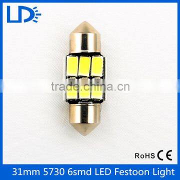 Car accessories Canbus 31mm 6leds 5730smd 12v Led Festoon Light