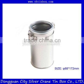 Airtight round tea tin box/decorative tea tin box