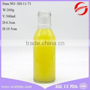 12oz glass bottle juice bottle with lug cap