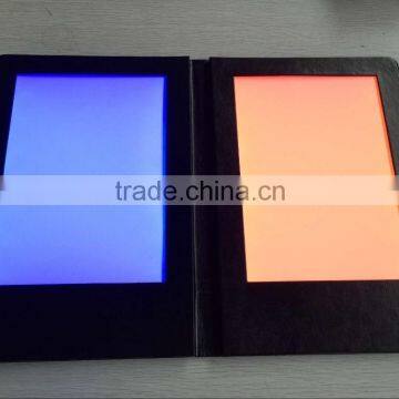 led acrylic menu holder blue/red lighting panels led menu holder