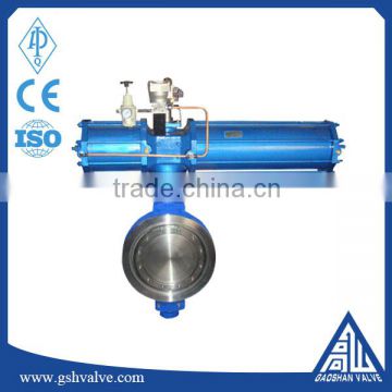 pneumatic operated triple eccentric butterfly valve