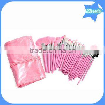 Cute pink 48 piece makeup brush set multi-founctional make up brush with belt pouch