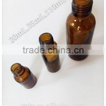 20mL,35mL,110mL, amber round glass chemical bottles