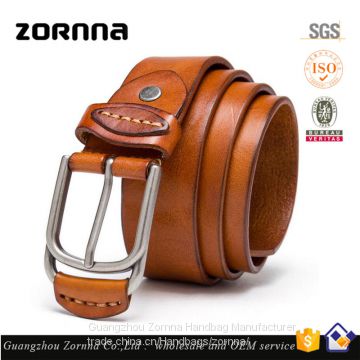 Zornna factory school supply fashion online korean shop style jeans fitting high quality strip leather belts for men