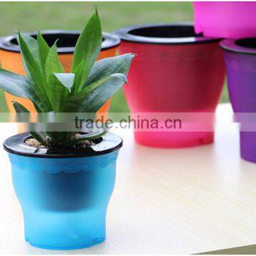Mini Decorated Fancy Cute Self Watering Flower Pot photo-4