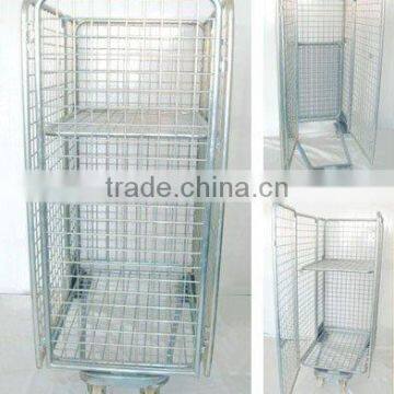 4 sides roll container/roll trolley(zinc plated)