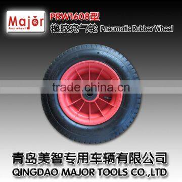 15 Inch Pneumatic Rubber Tire 6204 Bearing Wheel photo-2