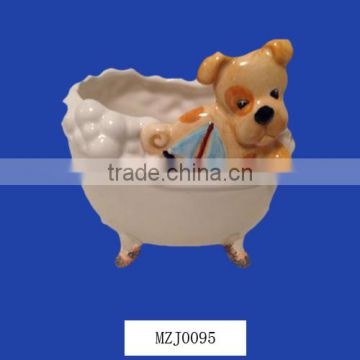 2016 Ceramic Doggie Bathtub Soap Holder