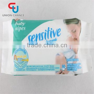 100% Biodegradable 90pcs Baby Wet Wipes ,Natural Sensitive Wipes