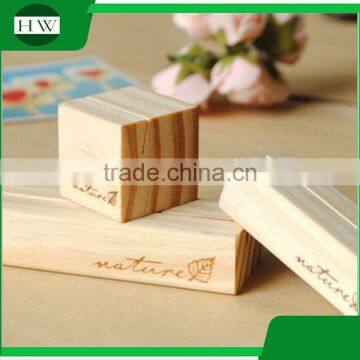 Cheap Square Wood Photo Name Business Card Holder photo-2