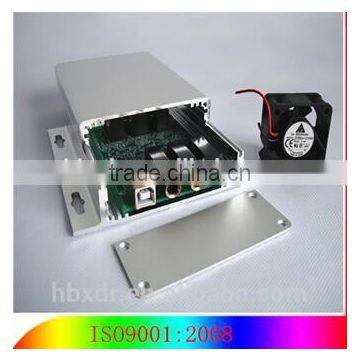 CNC machined color anodized aluminum distribution box