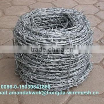 Galvanized or PVC coated Barbed Wire Fence