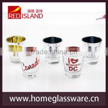 50ml electroplate shot glass for liquor from china