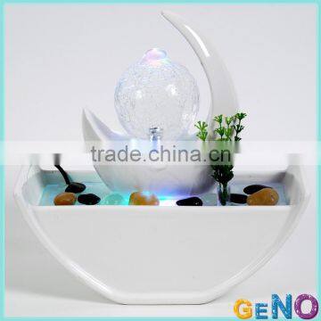 lovely gift glass ceramic crafts water fountain for girlfriend