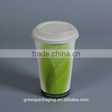 PLA lined paper cups single wall 20oz