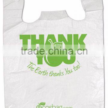 Compostable biodegradable T-shirt PLA shopping bags