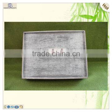 Cheap Antique Colorful Carving Set Paulownia Wood Tray photo-6