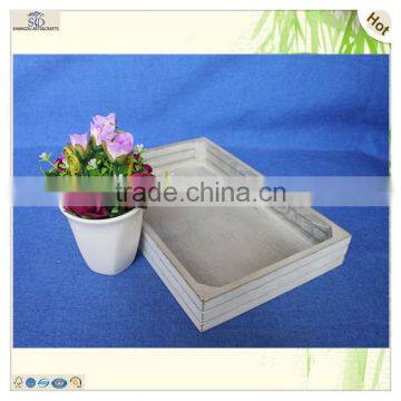 Unique Design Large Antique Color Engraved Paulownia Wooden Tray photo-6
