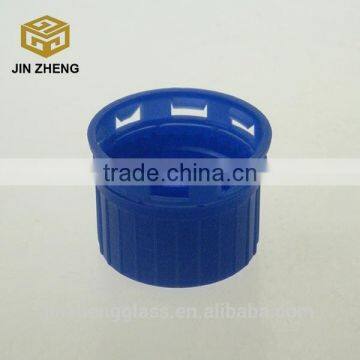 Round 17.5oz Empty Amber Glass Reagent Bottle With Blue Plastic Lid photo-4