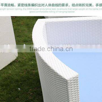 White PE Rattan Half Round Outdoor Sofa Set for Wedding Party Events LQ-A612 photo-2