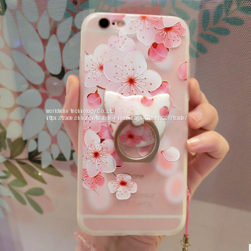 Pretty Cell Phone Case Cover Soft Tpu Silicone Mobile Phone Cases for IPhone7/7Plus/6/6s/6plus/6splus With Ring Holder photo-2