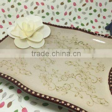 Daily Use Hand-painted Stocked Porcelain Dinner Plates High Quality Porcelain Plate photo-3