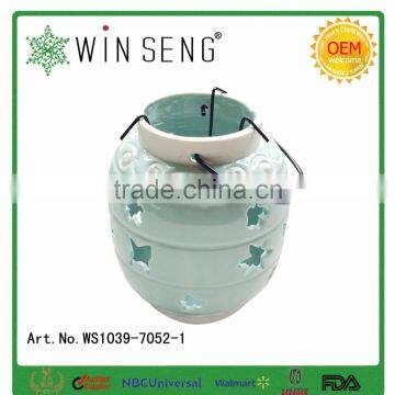 Special Bottle Shaped Ceramic Hanging Candle Holder photo-4