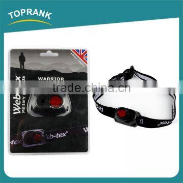 Hot sale most powerful headlamp, ABS led head lamp with braid belt