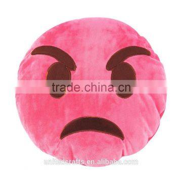 Yellow Round Cushion Soft Emoji Smiley Emoticon Stuffed Plush Toy Doll Pillow photo-3