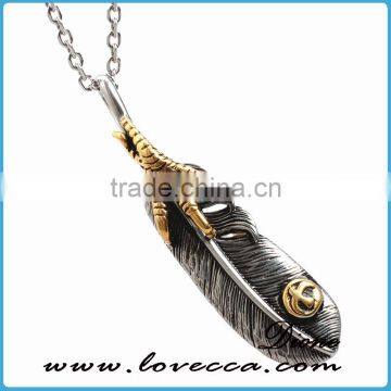 2017 Guangzhou Factory Manufacture Jewelry Pendants Charms Titanium Feather Pendant photo-3